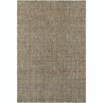 Oriental Weavers Atlas 8048B Blue/ Gold Indoor Area Rug - 3'3" x 5'2"