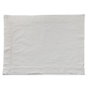 tagltd Threads White Cotton Placemat 19"L x 14.5"W 2" Hem - 1 of 3