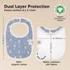 KeaBabies 8pk Organic Baby Bibs for Boy, Baby Drool Bib for Toddler Boys, Girls, Newborn Baby Teething Bibs - 3 of 4