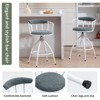 RISOKEYS 26'' Swivel Counter Height Bar Stool, Set of 2 - Fabric Seat with Metal Frame - Industrial Design Bar Chairs for Home Bar - 4 of 4