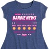 Girls' - Barbie - Barbie News Weather Forecast Sun! Everyday Fit & Flair Cap Sleeve Dress - 2 of 3