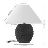 JONATHAN Y Effie Minimalist Scandinavian Ceramic/Iron Hobnail LED Table Lamp - 4 of 4