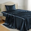 Lux Decor Bed Sheets - Satin Sheet Set Luxurious Soft Silky Feel Deep Pocket Bedding Sheets with Pillowcase - 3 of 4