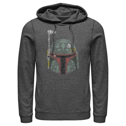 Men's Star Wars Boba Fett Silhouette Helmet Fill Pull Over Hoodie - image 1 of 3