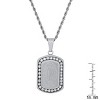 Steeltime 24" Unisex stainless steel and simulated diamonds Our Lady of Guadalupe dog tag pendant - 3 of 4