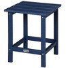 Outsunny Patio Side Table, 18" Square Outdoor End Table, HDPE Plastic Tea Table for Adirondack Chair, Backyard or Lawn - 4 of 4