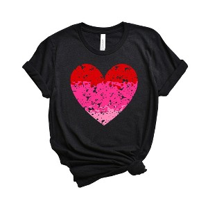 Simply Sage Market Women's Heart Ombre Short Sleeve Garment Dyed Tee - 1 of 3