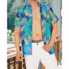 LA LEELA Men's Hawaiian Short Sleeve Button Down Shirt Mens Casual Shirts Holiday Tropical Beach Summer Party Shirts for Men Funny - 2 of 4