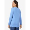 Woman Within Plus Size Embroidered Thermal Henley Tee - 3 of 4