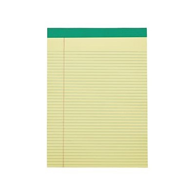 MyOfficeInnovations Notepads 8.5" x 11.75" Narrow Yellow 50 Sh./Pad 12 Pads/PK 354743