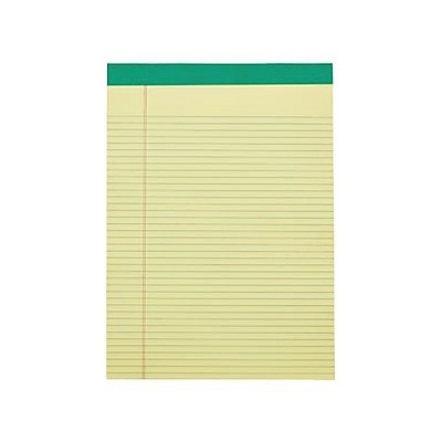 MyOfficeInnovations Notepads 8.5" x 11.75" Narrow Yellow 50 Sh./Pad 12 Pads/PK 354743