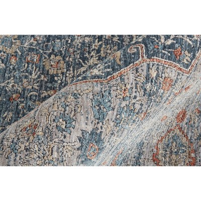 Marquette Transitional Easy-Care Blue Synthetic Area Rug