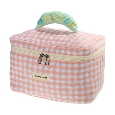 Unique Bargains Women's Cotton Large Travel Aesthetic Cute Rabbit Pattern  Makeup Bag Pink 1 Pc : Target