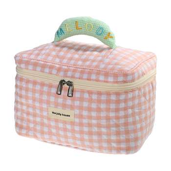 TrendsBlue Premium Large Padded Round Cosmetic Travel Makeup Bag Pouch Organizer, Pink