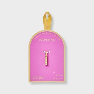14K Gold Dipped Pearl Letter Charm - A New Day™ Gold - 1 of 2