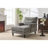 Lyngins Modern Chaise Lounge Recliner Chair with Upholstered Back,Leisure Sofa Sleeper Chair for Living Room,Bedroom - 3 of 4