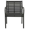 vidaXL Outdoor Patio Chairs Set - Industrial Style, Weather-Resistant, Steel and WPC Material, Stackable Design - Black Finish - 3 of 4
