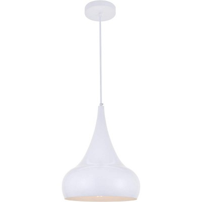 White Aluminum Contemporary Pendant Light