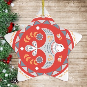 Scandinavian Bird Christmas Ornament, Classic Folklore, 2D Illustration| OrnamentallyYou - 1 of 4