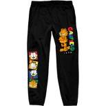 Garfield 1978 Colorful Logo and Characters Men's Black Graphic Sweatpants