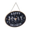 Transpac Wood 8.98 in. Black Halloween Dancing Skeleton Hanging Wall Art - 2 of 3
