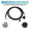 Unique Bargains 4 Way Flat Trailer Wiring Harness for Nissan Frontier 05-22 for Suzuki Equator 09-12 Running Signal Light Tow Package Require 1Pc - 2 of 3