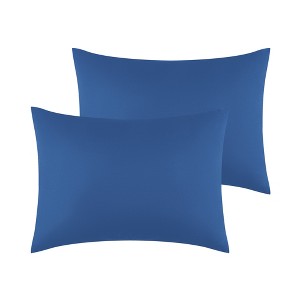 Unique Bargains Solid Color Envelope Closure for Easy Care Wrinkle Pillowcase 2 Pcs - 1 of 4