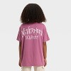 Girls' Wednesday Addams Oversized Short Sleeve Graphic T-Shirt - Maroon - 3 of 4