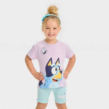 Bluey Bingo Girls Cosplay T-shirt Dress And Leggings Outfit Set Toddler To Big  Kid : Target
