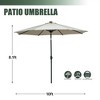 Ainfox 10ft Patio Umbrella  With 40 Led Lights - 4 of 4