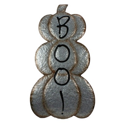 Northlight Boo! Metal Pumpkin Halloween Decoration - 28"