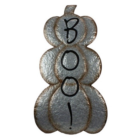 Northlight Boo! Metal Pumpkin Halloween Decoration - 28" - image 1 of 3