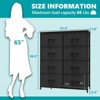 GlasFlength Decorative Storage Cabinets Tall Dresser Fabric Storage Tower ,8 Drawers Wood Top for Kid Room, Nursery, Black 31.4"*11.8"*36.3" - 2 of 4