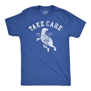 Mens Funny T Shirts Take Care Polar Bear Sarcastic Graphic Novelty Tee For Men - Crazy Dog Men's T Shirt - 1 of 4