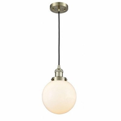 Beacon - 1 Light Cord Hung Mini Pendant In Industrial Style-11.5 Inches Tall and 8 Inches Wide