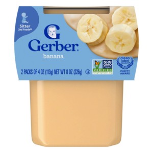 Gerber Baby Food Stage 2 Banana Puree Tub - 2ct/8oz - 1 of 4
