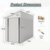 Gulches solid structural two-color storage shed, single hinge door, good ventilation, surface with protective film for various scenarios - 4 of 4