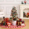 3FT Small Christmas Tree, Pre-Lit Artificial Christmas Tree with 78 Led Lights, Snow Flocked Xmas Tree with White Base, Battery Operated, 1PC/2PCS - 3 of 4