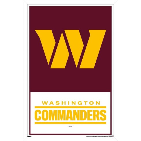 Trends International Nfl Washington Commanders - Neon Helmet 23 Framed Wall  Poster Prints White Framed Version 22.375 X 34 : Target