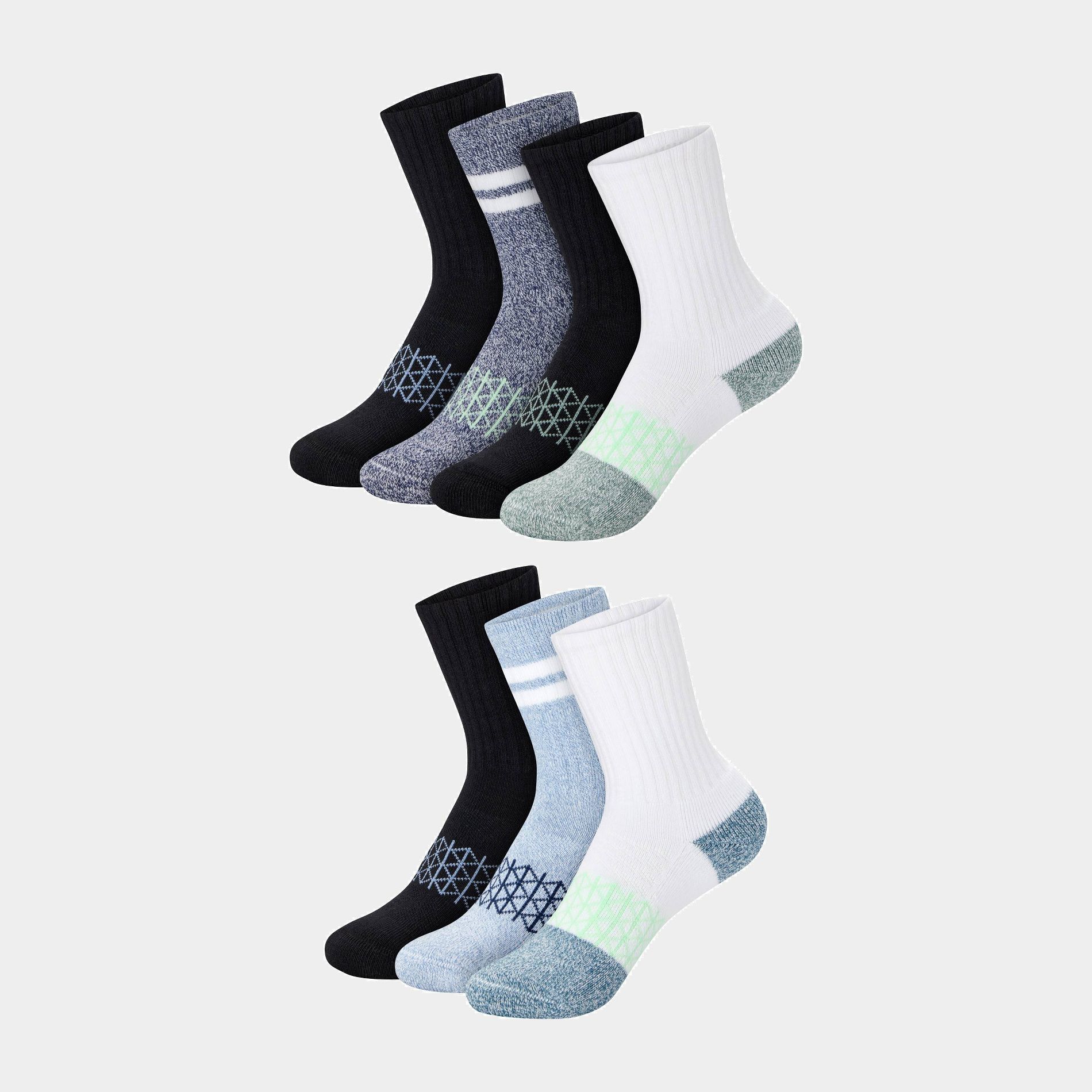 Hanes 7pk Absolute Active Crew Socks
