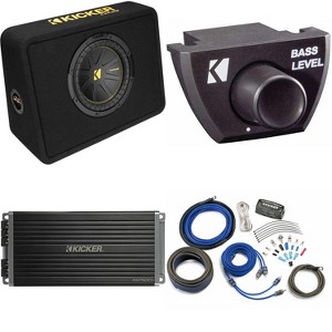 Kicker 10 Inch Comp Truck Bass Package 50TCWC102 with 47KEY500.1, Bass Knob and amp wire kit - 1 of 4