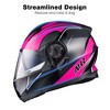 AHR Modular Full Face Motorcycle Helmet Flip up Dual Visor Motocross DOT S/M/L/XL/XXL - 4 of 4
