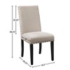 New Classic Furniture, Crispin Natural Beige Solid Wood Dining Chair (Set of 4) - 4 of 4
