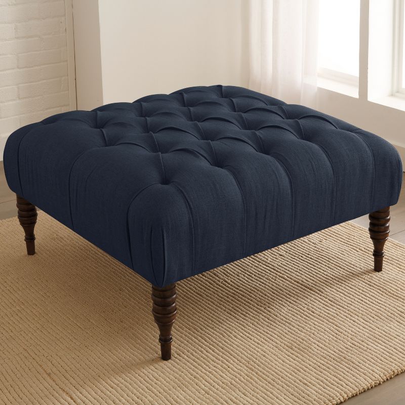 Skyline Furniture Custom Upholstered Tufted Square Ottoman, 5 of 8