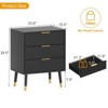 3 Drawer Dresser for Bedroom, Modern Nightstand, Chest of Drawers with Deep Drawers, Wooden Dresser, Side Table for Living Room, Hallway - 2 of 4