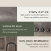 Maven Lane Alexander Rotating Low Back Kitchen Stool in Vegan Leather Seat, Set of 2 - 4 of 4