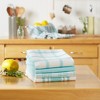 Design Imports  Everyday Basic Woven Dishtowel Set 5 Piece, 18X28", Aqua - 4 of 4