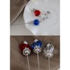 Anna-Kaci Crystal Heart Beads July 4th USA Flag  American Silvery Hat Pin Brooch Set - 4 of 4
