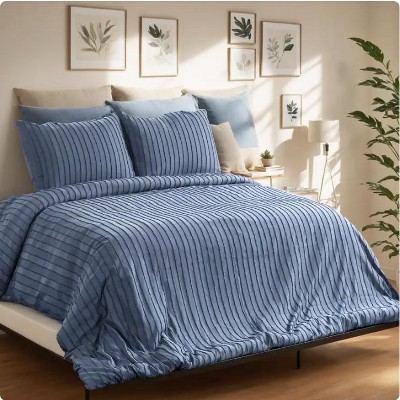 WiKineon Style Quilt Cover Set, Cut Flower Quilt Cover, Tufted Quilt Cover Three-piece Set, One Quilt Cover And Two Pillowcases,Queen Size
