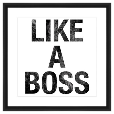 18" x 18" Like a Boss Single Picture Frame Black - PTM Images